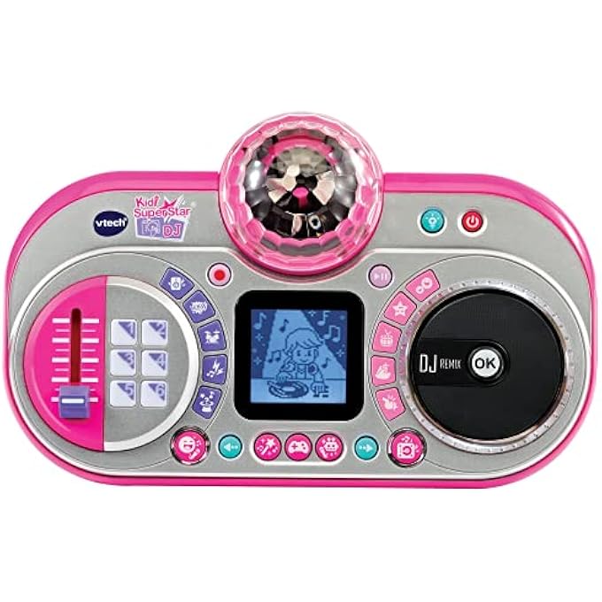 vtech KIDI SUPER STAR DJ, KIDS MICROPHONE TOY WITH SONGS AND SOUND EFFECTS, MICROPHONE AND ADJUSTABLE STAND,6 YEARS +,PINK,9.8 X 27.6 X 17.5CM - Image 3
